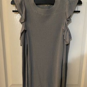 Bluenotes Light Grey Knitted Sweater (W/ Shoulder Opening)
